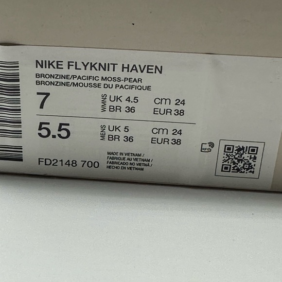 Women’s Nike Sz 6.5, 7Flyknit Haven FD2148 700 Slipon Sneaker Trainer Sports New - Picture 14 of 14